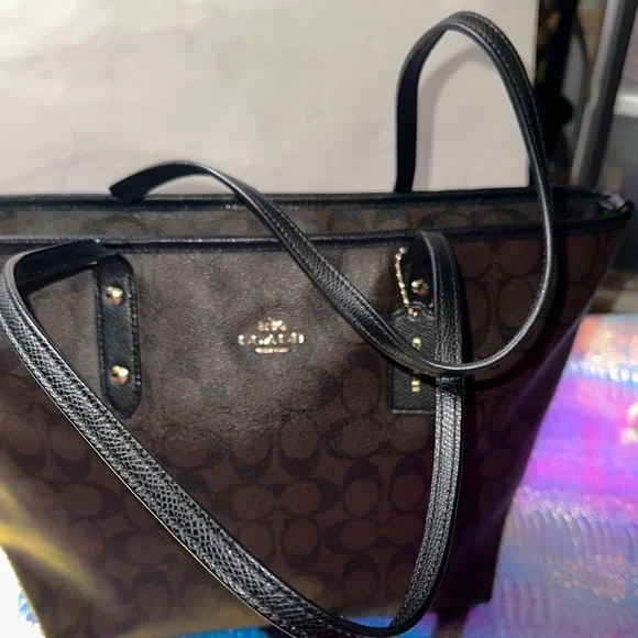 Coach Black and Brown Women's Tote Bag